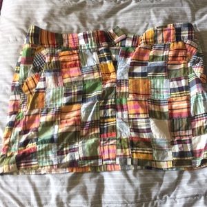 J Crew plaid mini-skirt